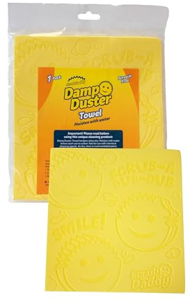 Scrub Daddy Toalla húmeda para limpiar el polvo, limpiador de persianas venecianas y de madera, rejillas de ventilación, radiador, zócalos, espejos, herramientas de cepillo para polvo, accesorios para