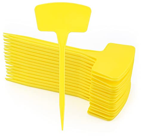Hapyearn 26.5 cm étiquettes pour plantes potager - 30 pièces étiquette jardin exterieur, grand étiquettes plastique pour légume, fleurs, herbes-jaune