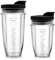 Mixer Becher Ersatzteile für Ninja Auto-iQ Mixer CB350EU BN800EU BN750EU BN495EU CB100EU TB301EU TB401EU BN751 BN801, 710ml & 530ml Smoothie Becher Cup Zubehör mit Deckel für Ninja Blender