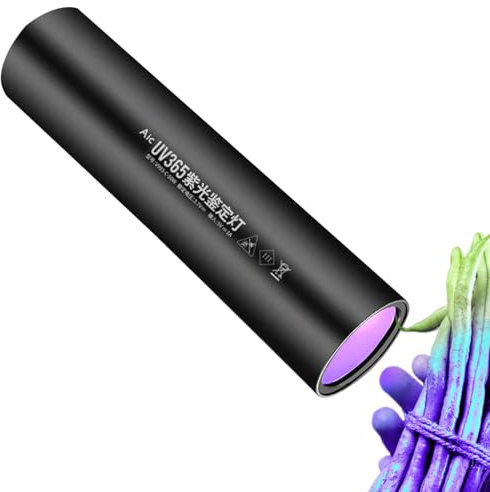Lampe de poche UV – Testeur LED fluorescent rechargeable | Lampes de poche portables | Testeur néon portable | 365 nm lampes UV multifonction testeur de faux billets stylo pour animaux de compagnie,