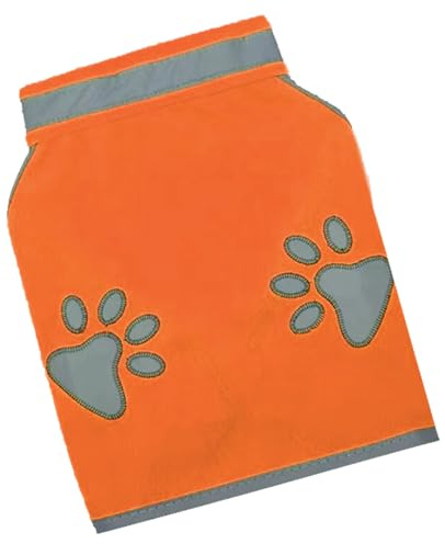 Giubbotto riflettente di sicurezza per cani – gilet riflettente per cani | gilet fluorescente per animali domestici | Abbigliamento da notte ben visibile per cani protegge il tuo cucciolo durante