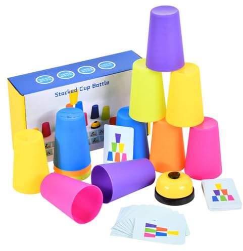 Juego De Vasos Apilables De Velocidad Para Niños, Cup Stacking Game, Vasos Apilables Interactivos Y Divertidos, Juego Viaje Speed Cup Matching, Para Entrenamiento, Desafío, Competición, Fiesta