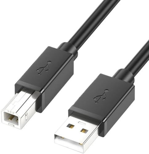 Genérico Cable USB para Impresora - Cable USB Tipo B - 2.1 Metros Alta Velocidad Conexion Estable Conectores Macho A a B Para Ordenador Impresora