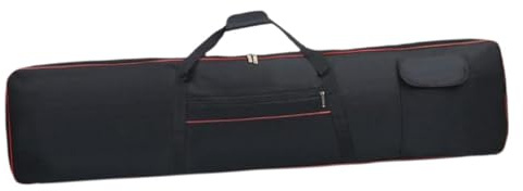 AMSLSIU Geräumige, gepolsterte 88 Tasten Keyboardtasche, wasserdicht und weich gepolstert, mit zusätzlicher wasserdichter Stoffschicht, ideal für E Pianos, Schwarz, 136 x 17 x 33 cm