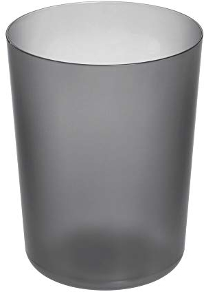 iDesign Cestino rifiuti e gettacarte in plastica, Piccolo cestino spazzatura bagno, cucina, ufficio e altre stanze, Pattumiera multiuso per la casa, nero