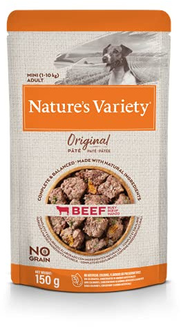 Nature's Variety Original No Grain - Paté para perros adultos mini con buey 150 g [pack de 8]