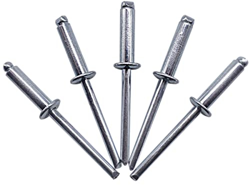 (50 Stück) Blindnieten 5,0 x 20 mm Offener Domkopf Popnieten DIN 7337 Stahlniete und Stahldorn (50, 5,0 x 20 mm)