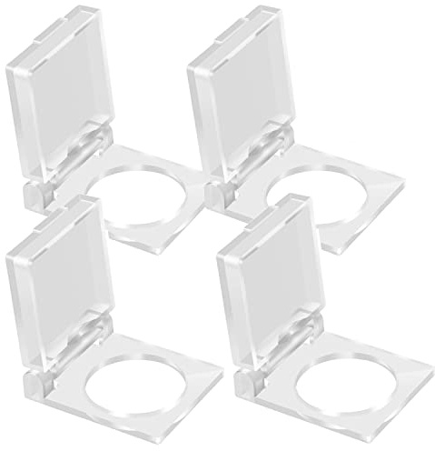 Gebildet 4Piezas 19mm Cubierta de Interruptor de Botón de Seguridad a Prueba de Polvo, Cubierta Protectora de Plástico para Interruptor de Botón de 19mm (Transparente)