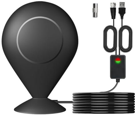 GIWFBQTR Amplificador de Antena Interior de 3000 Millas con Amplificador Intensificador de Señal Compatible con Antena de TV Digital 4K1080P