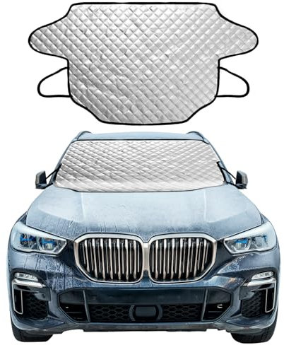 Frontscheibenabdeckung Winterabdeckung Sonnenschutz Faltbare 195x125 cm für Auto SUV PKW gegen Schnee EIS Frost Staub UV-Schutz