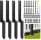 4 Pack Fence Post Repair Stakes, Heavy Duty Steel Fence Post Support Anchor Ground Spike for Tilted/Broken Wood Fence Post