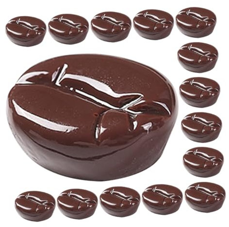 Warmhm 25pcs Realistic Fake Coffee Beans Simulated Diy Props for Restaurant Bar Wedding Decor