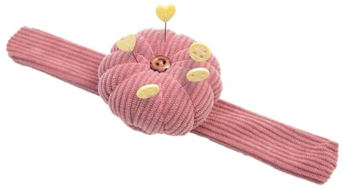 Cuscino per aghi da polso, assortimento di aghi a , cuscino portatile per aghi da cucito, supporto per elastico, strumento manuale, design divertente e funzionale per ricamo, trapuntatura