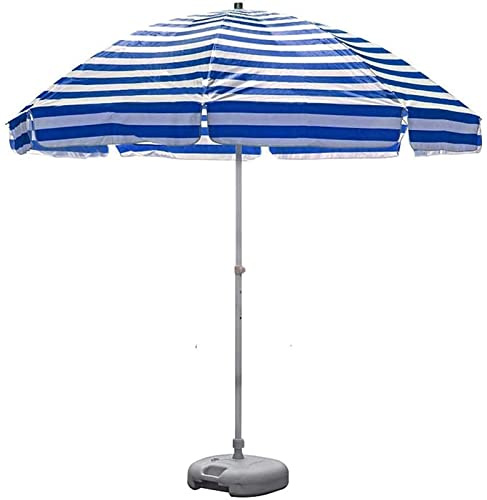 Outdoor Garden Parasols 8.2' Portable Striped Beach Umbrella UV 50+, Outdoor Patio Umbrella, Market Table Umbrella with 8 Sturdy Ribs and Crank,with Parasol Base good