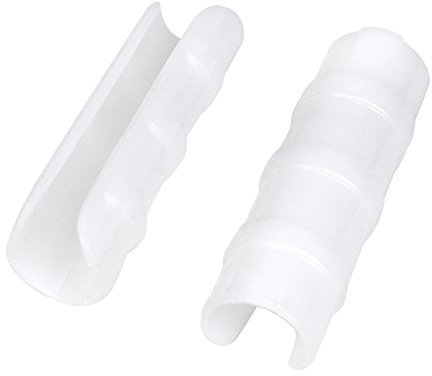 Lot de 20 clips de fixation pour tige de serre en film plastique blanc 32 mm