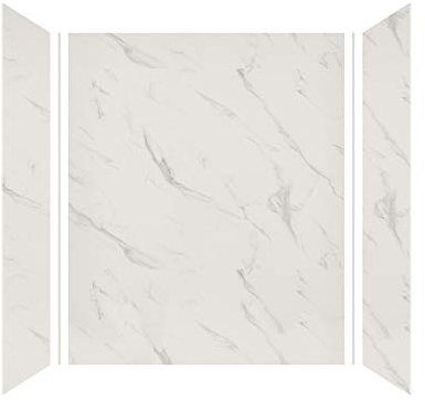 Transolid EWK603672-41 Expressions 3-Panel Shower Wall Kit, 36-in L x 60-in W x 72-in H, Bianca