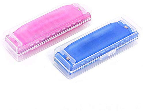 Jzhen 2pcs Armónica de plástico Jugando Instrumentos Musicales armónicos 10.9 * 3.2 * 2.6cm
