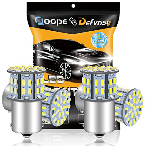 DEFVNSY 4-pack 6500K Vit 1156 BA15S Highlight Lamps 1141 1003 1073 7506 LED-lampor 3014 50-SMD för 12V Bil Auto Blinkers Parkeringsljus Backup Backljus