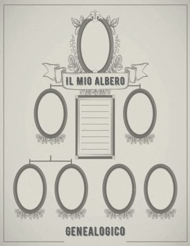 Il Mio Albero Genealogico: Libro del diagramma dell'albero genealogico e registrare la vostra ricerca, libro di genealogia da completare, libro del registro di storia della famiglia.