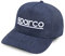 Sparco Unisex Mütze Wildleder Marineblau Baseballkappe, One Size,Einheitsgröße
