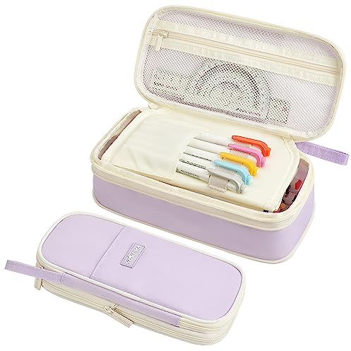 YOKUMA federmäppchen mäppchen federtasche federmappe etui Schule schlamppermäppchen groß Pencil case Aesthetic etui federmappe für Jungen mädchen Teenager Jungen,Lila