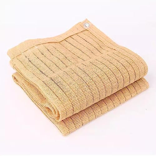 POCHY Schattennetz mit ÖSen, Beständiges Garden Schattiernetz, Wasser und Luftdurchlässig, für Patio-Carport Im Freien (Color : Beige, Size : 6x8m(19.6x26.2ft))