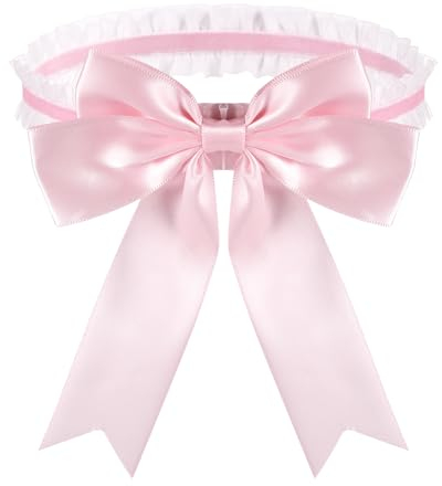 Amabro Hochzeit Hochzeitskleidern Strumpfband, Strumpfband zur Braut Spitze Bogen Hochzeitsstrumpfband Elastisch Spitzenstrumpfband für Braut zum Junggesellinnenabschied (Rosa)