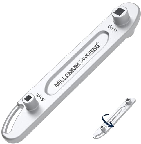 Millenium Works | Entlüftungsschlüssel für heizkörper | Vierkantschlüssel 4mm, 5mm, 6mm, 7mm | Heizungsentlüftungsschlüssel | Edelstahl Heizungsschlüssel | Heizung entlüften schlüssel