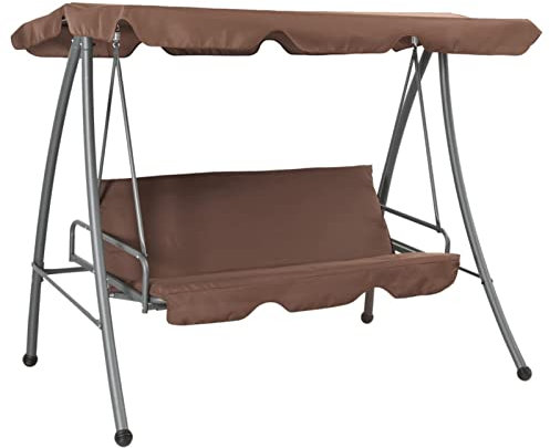 Homgoday Mobilier Banc à bascule de jardin avec auvent café, décoration de meubles, meubles d'intérieur/extérieur pour salon, bureau Model43238