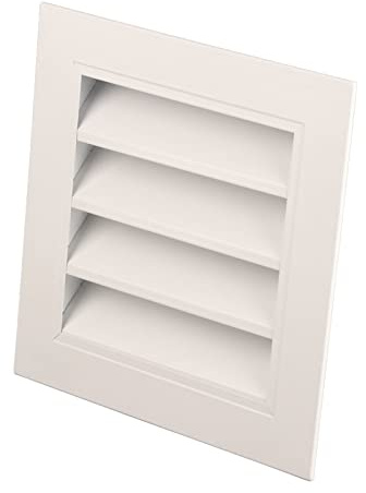 Aluminiumgavelventil, 25x25cm metallskjulventil Fyrkantig ventilationsventil Ventilventil, luftventilkåpa för takvägg
