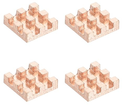 PATIKIL Copper Heatsink 7x7x2mm, 4 Pcs Heat Sink Cooler Radiator for Raspberry Pi Chip CPU Power Transistor FET IC Power Amplifier