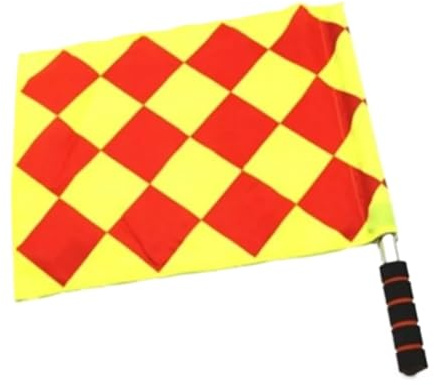 Bandera de árbitro 5 uds., banderas juez línea impermeables multicolores con mango esponjas, señal para Fútbol(Color1)