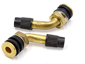 sourcing map 2 Stück Ventilverlängerung Reifenventil Verlängerung Adapter aus Kunststoff Gummi Messing Schwarz