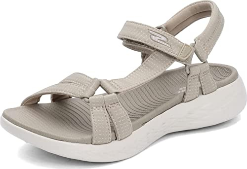 Skechers Performance Women's on-the-Go 600-Brilliancy Sport Sandal, natural, 6 M US