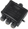 PEBA Wasserdicht Abzweigdose Erdkabel Kabelverbinder IP68 Verteilerdose steckdose aussen verteiler 4 mm-14 mm kabel für außen garten outdoor wasserdichte verbinder box 4-Wege steckdosen Schwarz