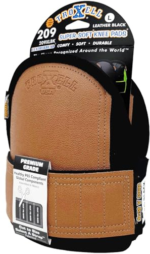 TROXELL USA - SuperSoft LeatherHead Kneepads (Large Size/Bagged in Pairs)