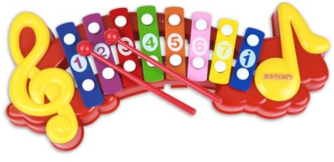 Bontempi | MiniMelodies: Xylophon mit 8 Noten für eine melodiöse Einführung in die Musik, 340x155x40 mm
