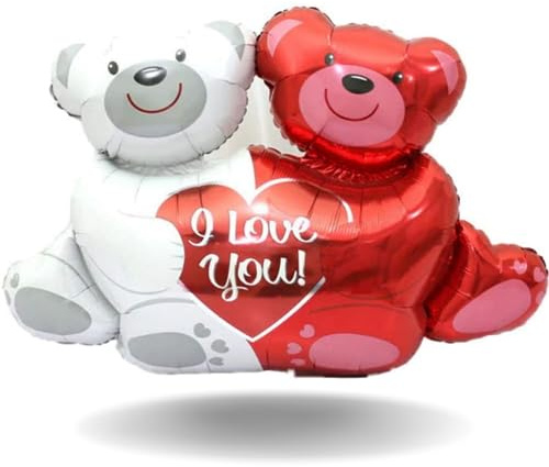 DIWULI I Love You Luftballon Bär XXL - Hochzeit Geburtstag