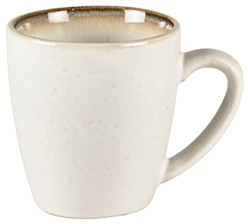 BITZ 19cl Small Stoneware Mug - Cream/Cream