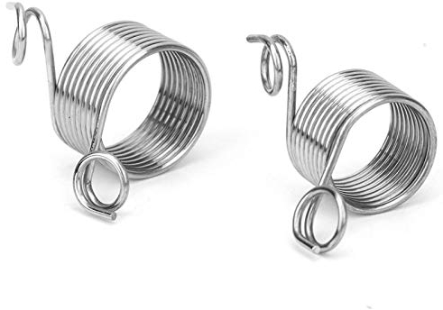Tnfeeon 2 Stück Strickschlaufe Häkelschlaufe Strickzubehör, Edelstahl Coiled Guide Strick Fingerring Bastelwerkzeug