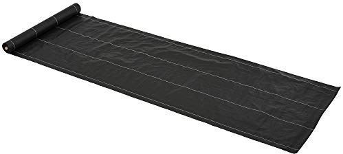Outsunny Mulchduk, ogräsmatta, ogräsmatta, 100 g/m², rivbeständig, vattentät, UV-beständig dm 50 L x 1 l, m, svart grön