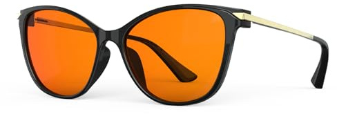 Bloomoak-99% Blue Light Blocking Glasses-Oversized Cat Eye Frames for women-Computer Glasses-Improve Sleep-Suitable for Screens, TVs