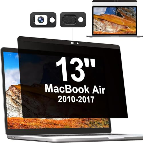 Filtro de privacidad magnético para MacBook Air de 13 pulgadas (2017-2010), extraíble pantalla de privacidad, antiespía protector de pantalla para MacBook Air de 13 pulgadas (A1369/A1466), protector