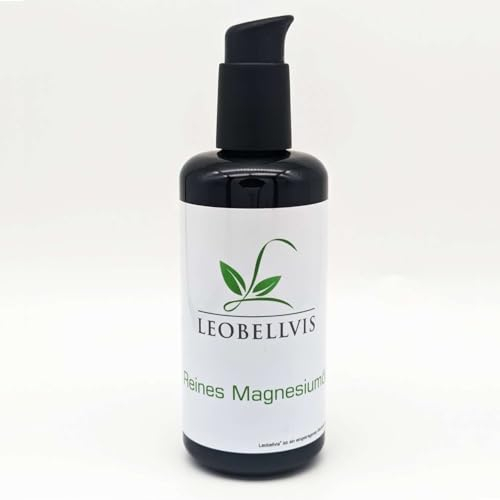 Leobellvis® Reines Magnesiumöl für Sport & Entspannung, Massageöl, Zechstein, Natursole, geprüfte Hautverträglichkeit, 200ml