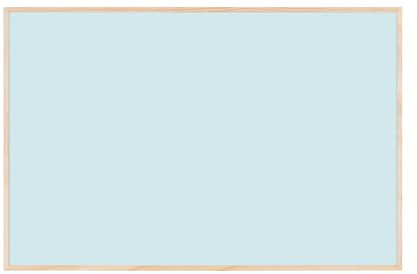 Bi-Office Tableau Magnétique Earth New Basic Sky, 58,5 x 38,5 cm, Surface en Acier Laqué, Cadre en Pin Naturel