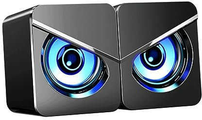 SHINEOFI 1 Paio Casse Acustiche Stereo USB per Computer Desktop Speaker Portatili per e Scuola Design con Doppio Esperienza Alimentazione USB