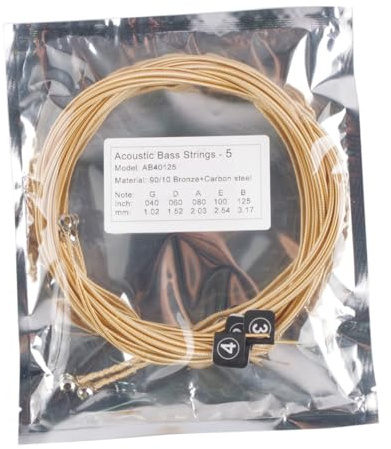 ERINGOGO Set di Corde Portatile in Acciaio al Carbonio e Ottone Facile Installazione per Basso Acustico Accessorio per Musicisti Professionisti