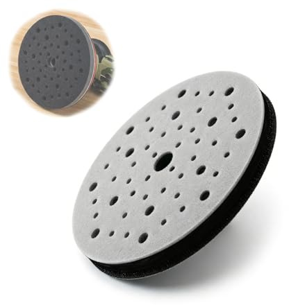 Zyrtkeriom Lot De 2 Disques Abranet Ø 150 Mm Compatibles Avec Mirka, À Fermeture Rapide Pour Ponceuse Excentrique, Couche Mousse Souple Pour Polissage Efficace Et Uniforme