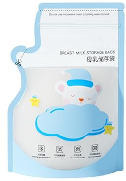 30Pcs Leak Proof Breast Milk Bags Temperature Sensing Large Capacity 250ML Easy to Use Freezer Safe for Infant Nutrition Temperature Sensing Breast Milk Bags