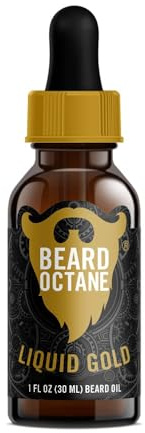 Beard Octane Beard Oil for Men – Liquid Gold (Frankincense, Oud Cologne) – Softens & Conditions Dry Beards With Argan & Jojoba – 1oz